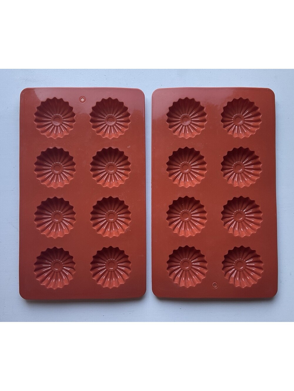 Set Of 2 Ruffled Medallion Cakelet Silicone Baking Mold Baking, Soap Making